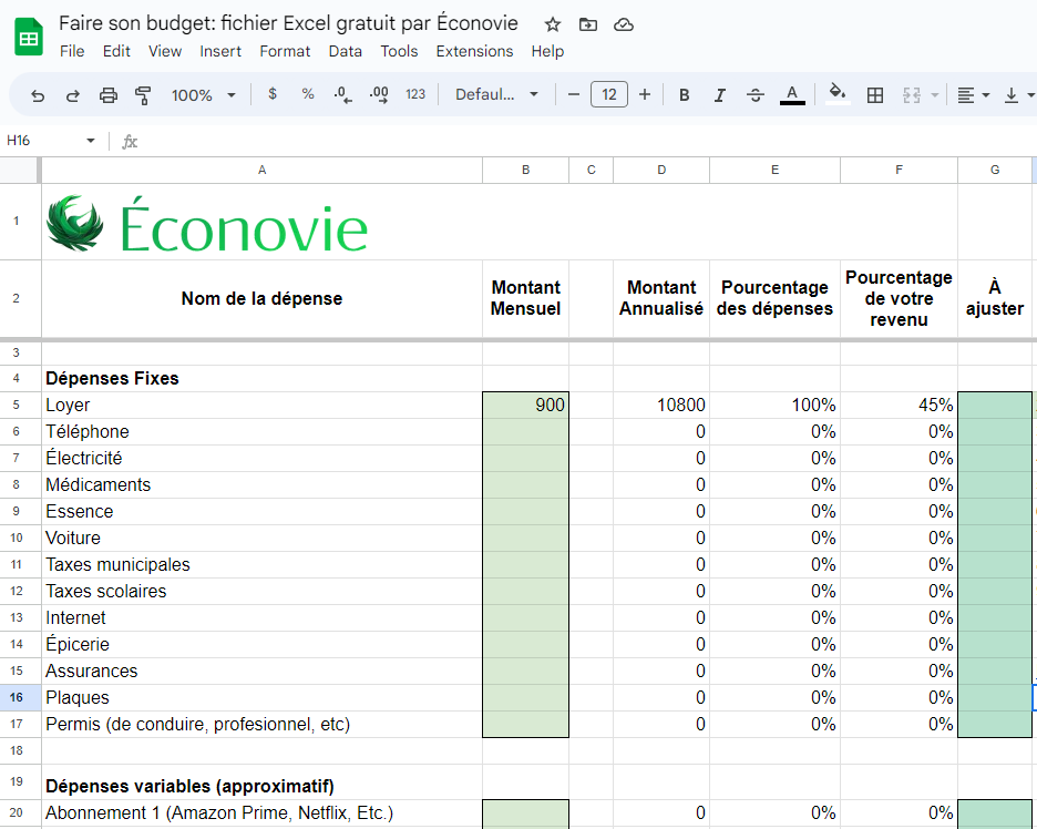 Budget mensuel Budget Finances Finance Argent Imprimé